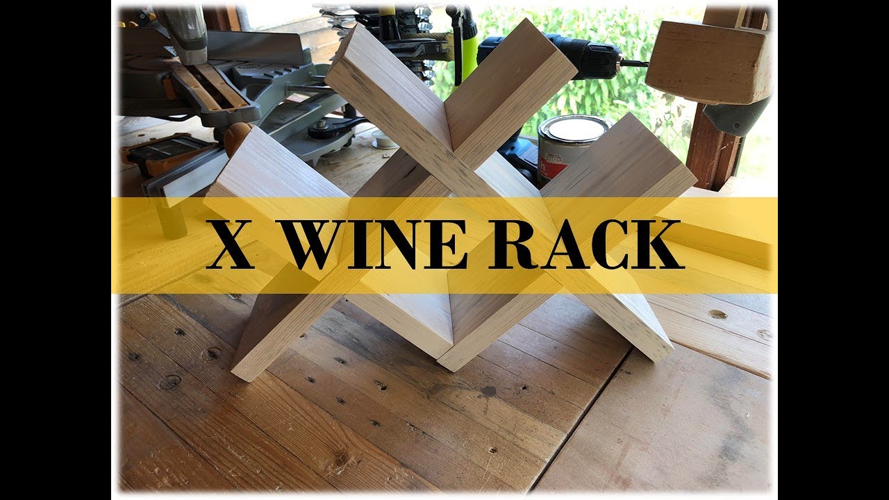 Easy DIY pallet wood Wine Rack in an X shape - Hand tools Woodworking all learnt from Paul Seller's