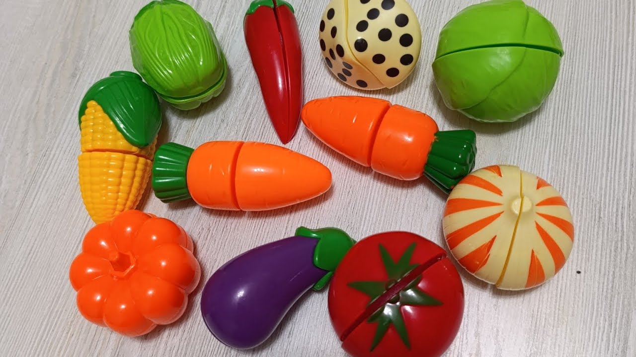 Amazing ASMR Videofrom Plastic Vegetables #amazing #vegetables #cutting 