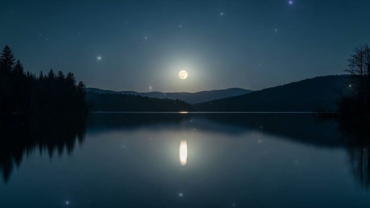 Moonlit Lake Relaxation 🌙 Gentle Background
