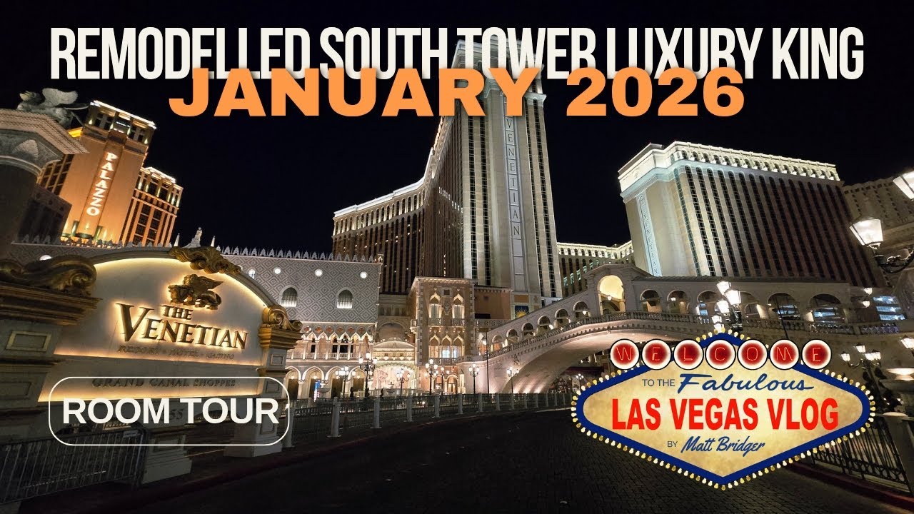 Venetian Resort Las Vegas (Remodelled South Tower Luxury King 20412) Room Tour 11th January 2026