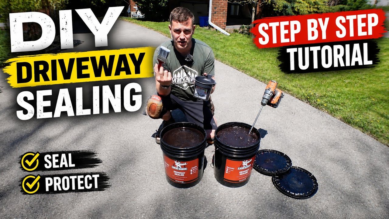 DIY driveway sealing, simple tutorial, tips & tricks