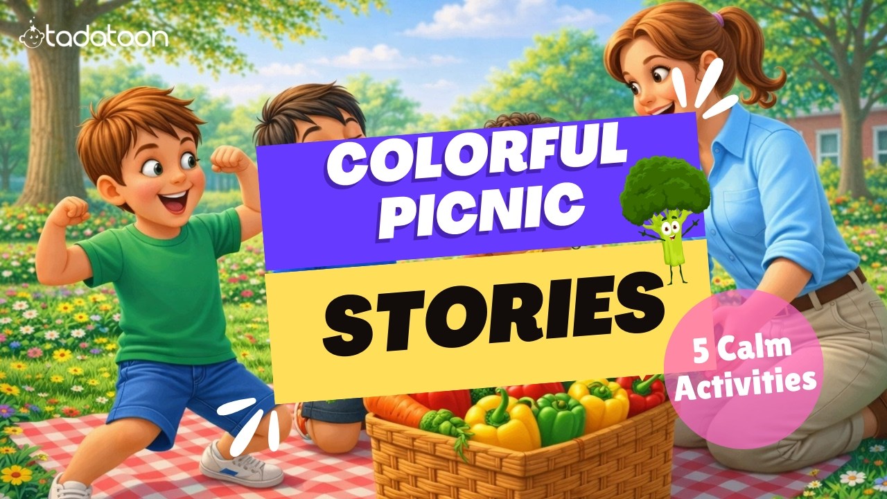 Colorful Picnic Stories | A Healthy Food Adventure for Kids 🍎