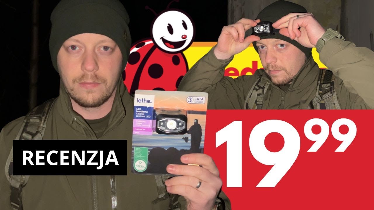 LATARKA CZOŁOWA Z BIEDRONKI za 19,99. Idealna czołówka na bushcraft, urbex i ryby?