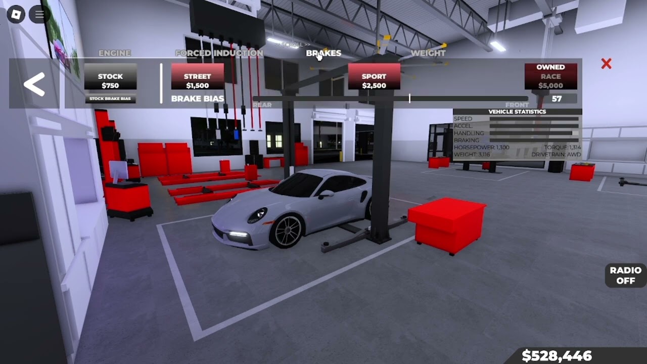 Drag tune for Porsche 911 Turbo S (SWFL Roblox)