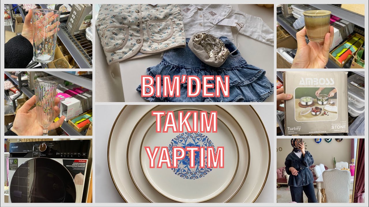 BİM’DEN 3 TANE ALIP TAKIM YAPTIM🔔12 ADET ALDIM⁉️KIZIMIN BAYRAMLIKLARI GELDİ🥰HEDİYE ALIP GİTTİK✅
