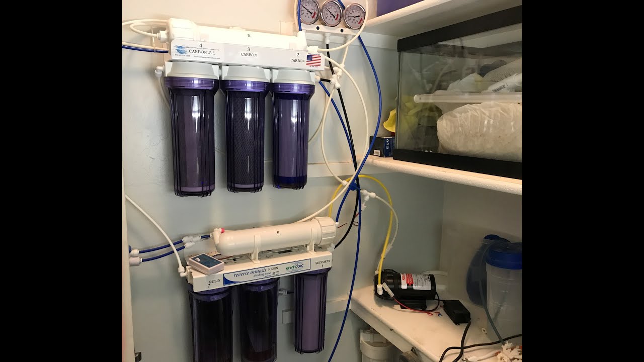 RODI INSTALL 6 STAGE & OVERVIEW ADDED BOOSTER PUMP & RAN WASTE WATER THROUGH THE ATTIC TO FRONT YARD