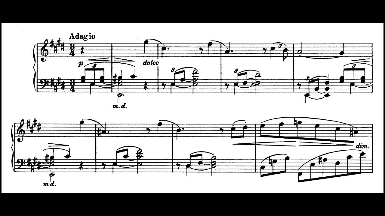(SCORE) Brahms / Jorg Demus, 1969: Intermezzo E major Op. 116 No. 4 - MHS 1686