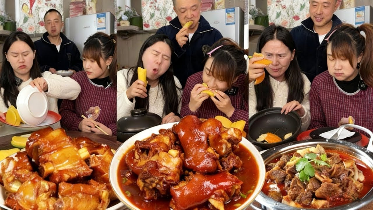 亲女儿抢走大肉串，爸爸上演 “神偷” 操作，最后女儿啥也没捞着