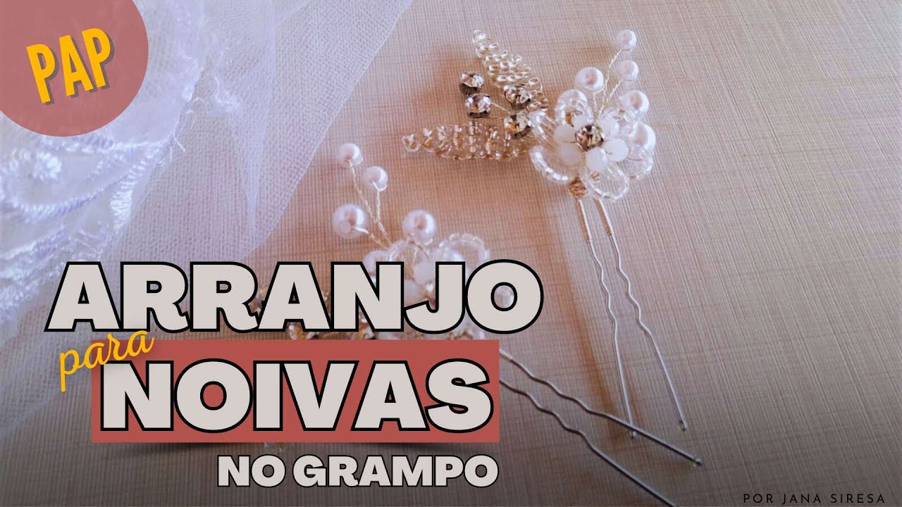 Grampo de NOIVA para penteados com fio cabelo de ANJO
