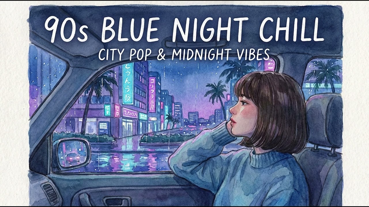 90s Blue Night Chill – Midnight City Pop Instrumental | Late Night Drive & Study BGM