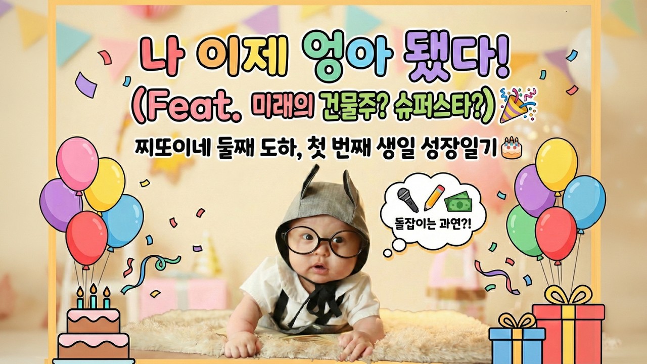 도하 돌잔치 성장 동영상 찌또이 둘째 또하의 귀욤귀욤 모습 #아기 #돌아기 #baby #일상 #어린이유튜버 #찌또이 #브이로그