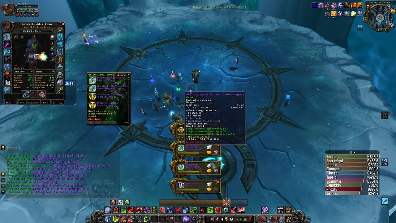 Lich King 25 HC / Blood DK Tank / LOD # 23 ( Warmane )