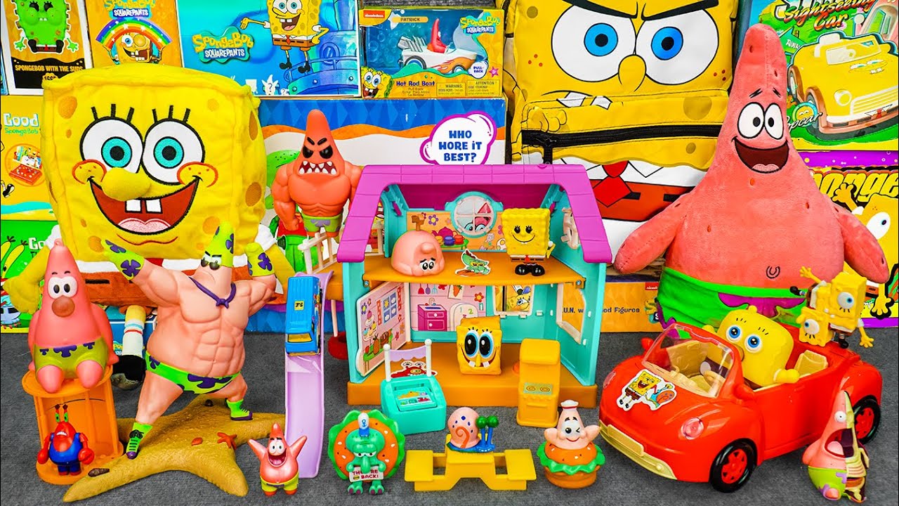 😊Spongebob ASMR😊Satisfying Unboxing SpongeBob & Patrick Mega Toy Collection, 스폰지밥 패트릭 장난감 컬렉션 🧽