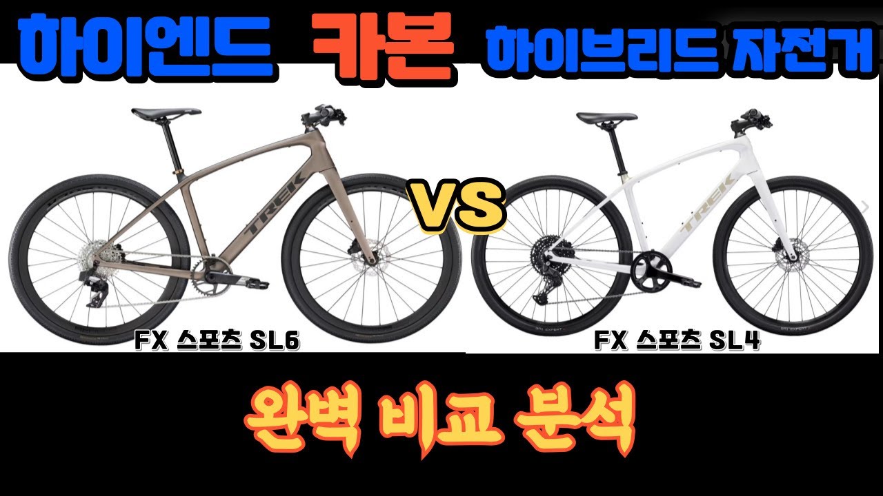 하이엔드 카본 하이브리드 자전거 당신의 선택! : 트렉 FX 스포츠 SL6 VS  FX 스포츠 SL4