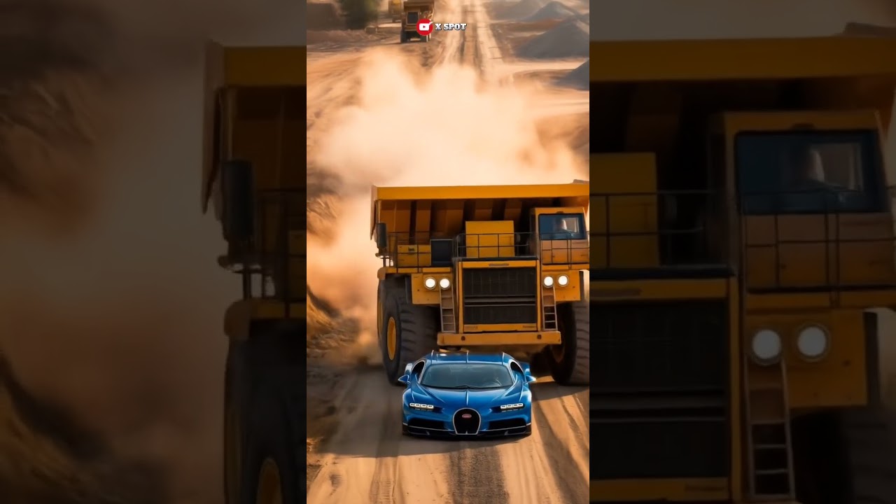 Supercar vs Giant Dump Truck… You Won’t Believe the Ending! 