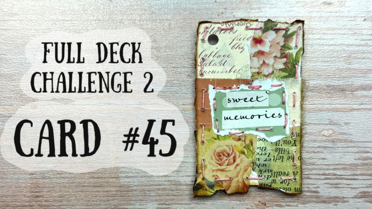 Altered Playing Card Number 45 | Full Deck Challenge 2