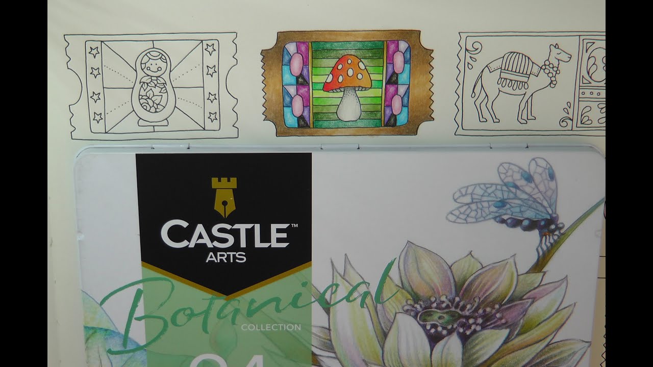 Castle Art Botanical Pencils Review and Colouring from Worlds of Wonder (mushroom coloring)