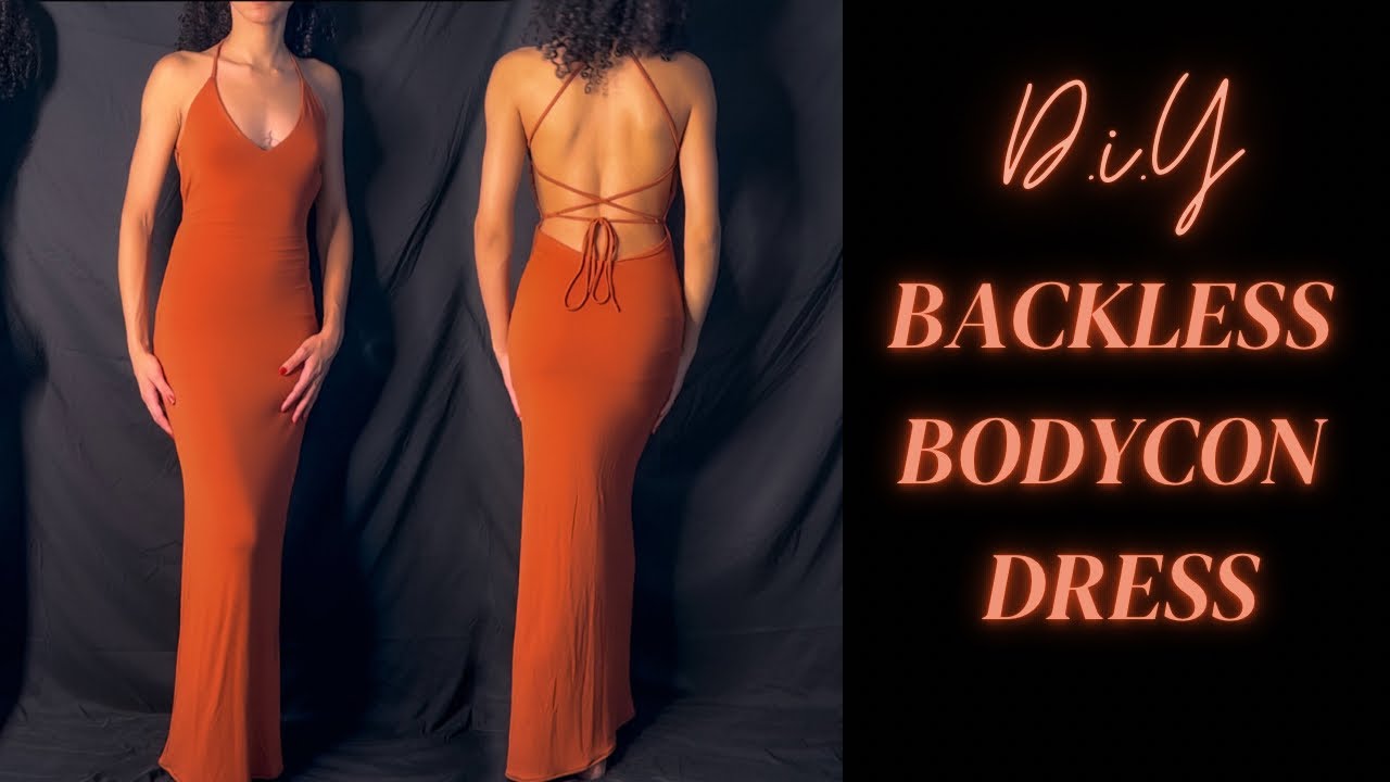 D.i.y Backless slim fit long bodycon dress | easy+beginner friendly sewing | Jewel ivy
