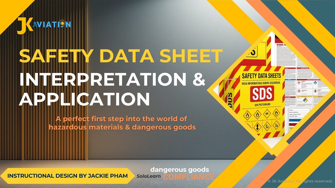 Safety Data Sheet SDS - Interpretation & Application - Course Introduction