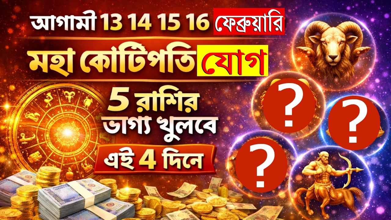 আগামী ১৩ ১৪ ১৫ ১৬ ফেব্রুয়ারি মহা কোটিপতি যোগ ৫ রাশির ভাগ্য খুলবে এই ৪ দিনে | how you become a rich