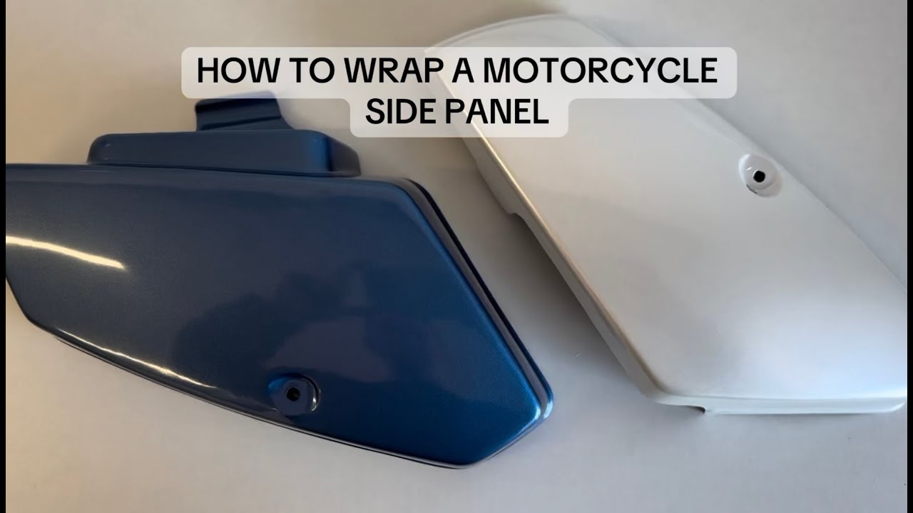 How to vinyl wrap a Motorcycle Side panel (dry method)