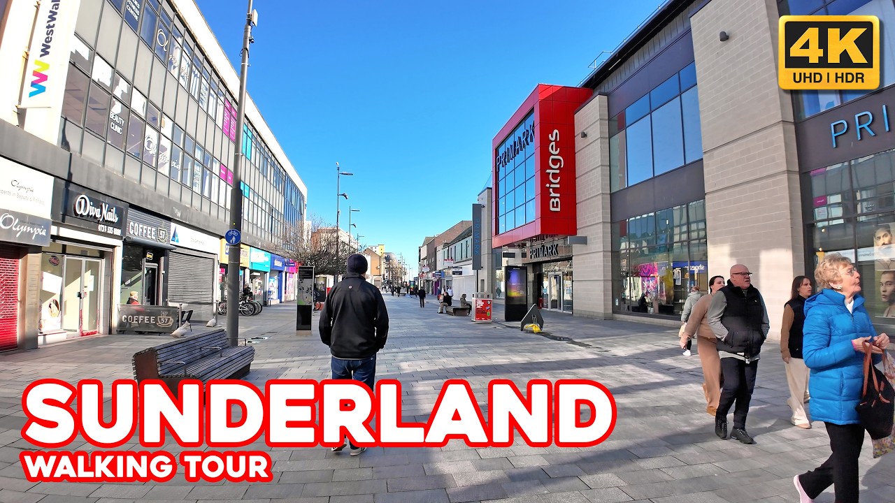 Sunderland City Centre | 4K Walking Tour