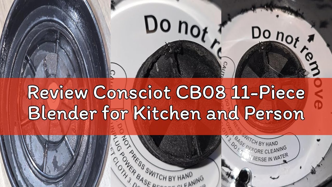 Review Consciot CB08 11-Piece Blender for Kitchen and Personal Size, Blend Shakes and Smoothies, Fro
