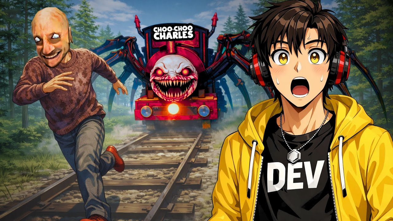 ANZU SENPAI Plays CHOO CHOO CHARLES 😂 | GRANDPA & DEV vs SPIDER MONSTER