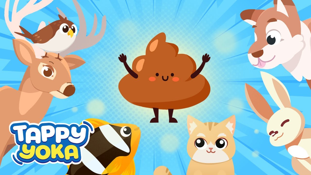 Animals Poo, Too! | Poo Poo Song | Animals Potty | Nursery Rhymes| Kids Video