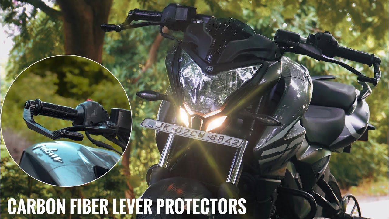 Installing Carbon fibre lever protectors in my NS200 BS6 2022 || RAJVERX ||