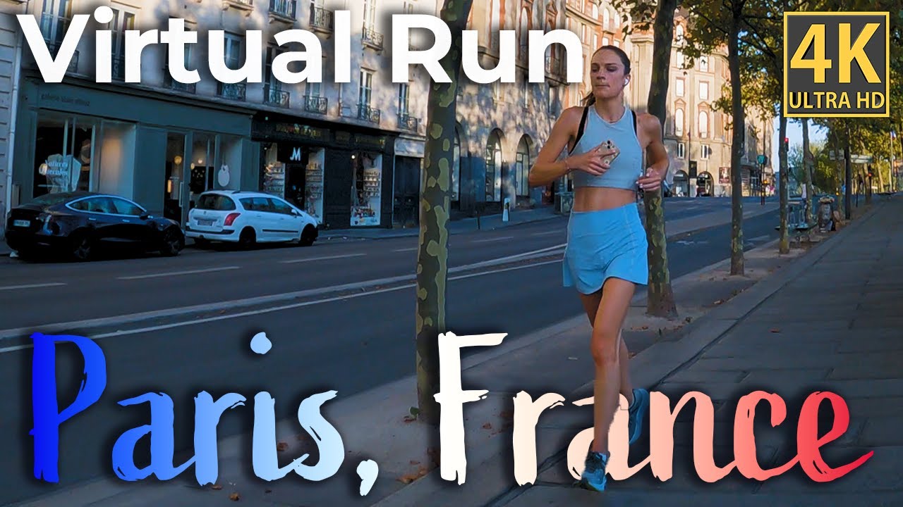 Virtual Run in Paris along la seine, パリ　セーヌ川沿いを走ってみた
