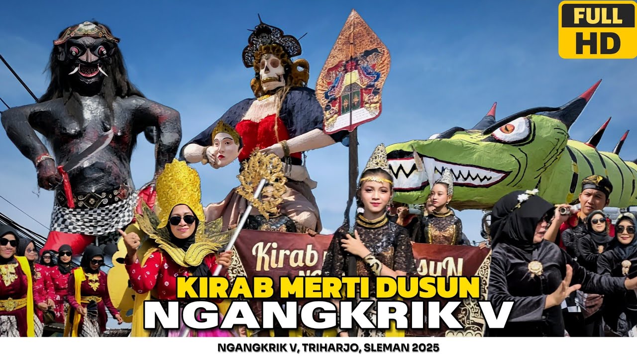 FULL Kirab Merti Dusun Ngangkrik V Triharjo Sleman 2025 | Pawai Budaya Karnaval Yogyakarta