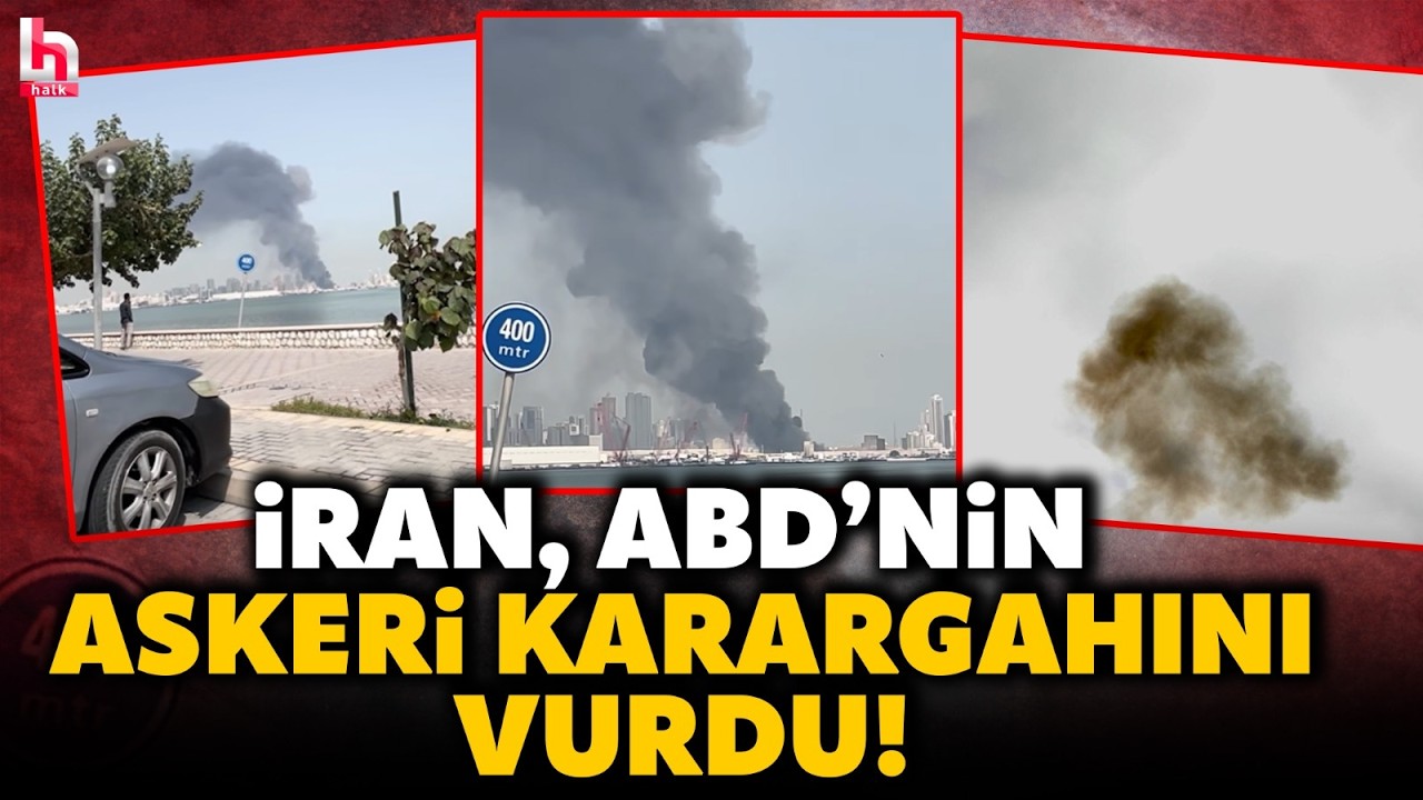 SAVAŞ BÖLGEYE YAYILDI! İran, füzeleri Bahreyn’deki ABD üssünü vurdu. İşte ilk görüntüler!