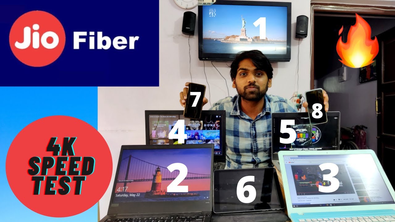 Jio fiber 699 plan 4k Speed test live with 8 devices connected | Full Review after 100 days 🔥🔥
