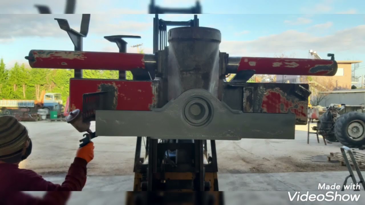 Επισκευη και βαφή γερανου FASSI F150