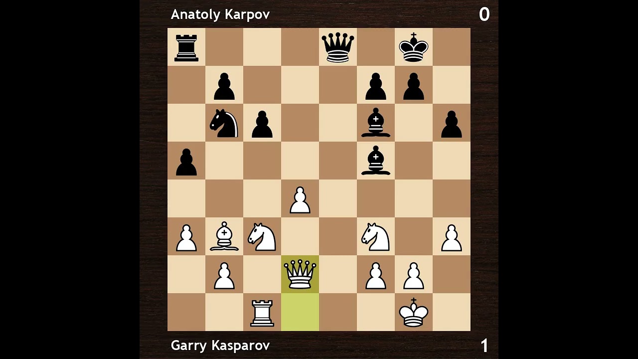 Garry Kasparov vs Anatoly Karpov | Kasparov - Karpov World Championship Rematch 1986 | Round 22