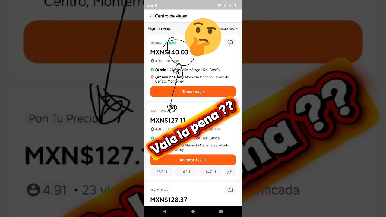 Diferencia $$$ Viaje #didi exprés y PON TU PRECIO vale la pena ?? 🤔🤔