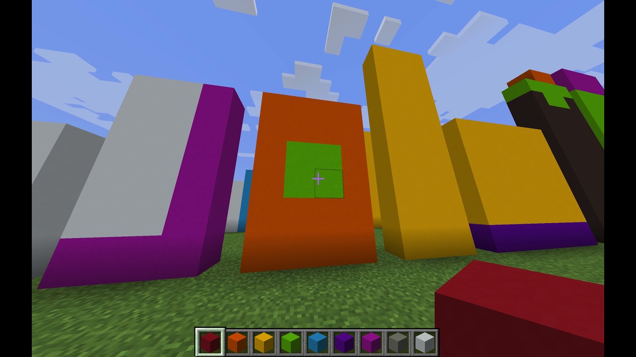 Multiplication table with Numberblocks in Minecraft