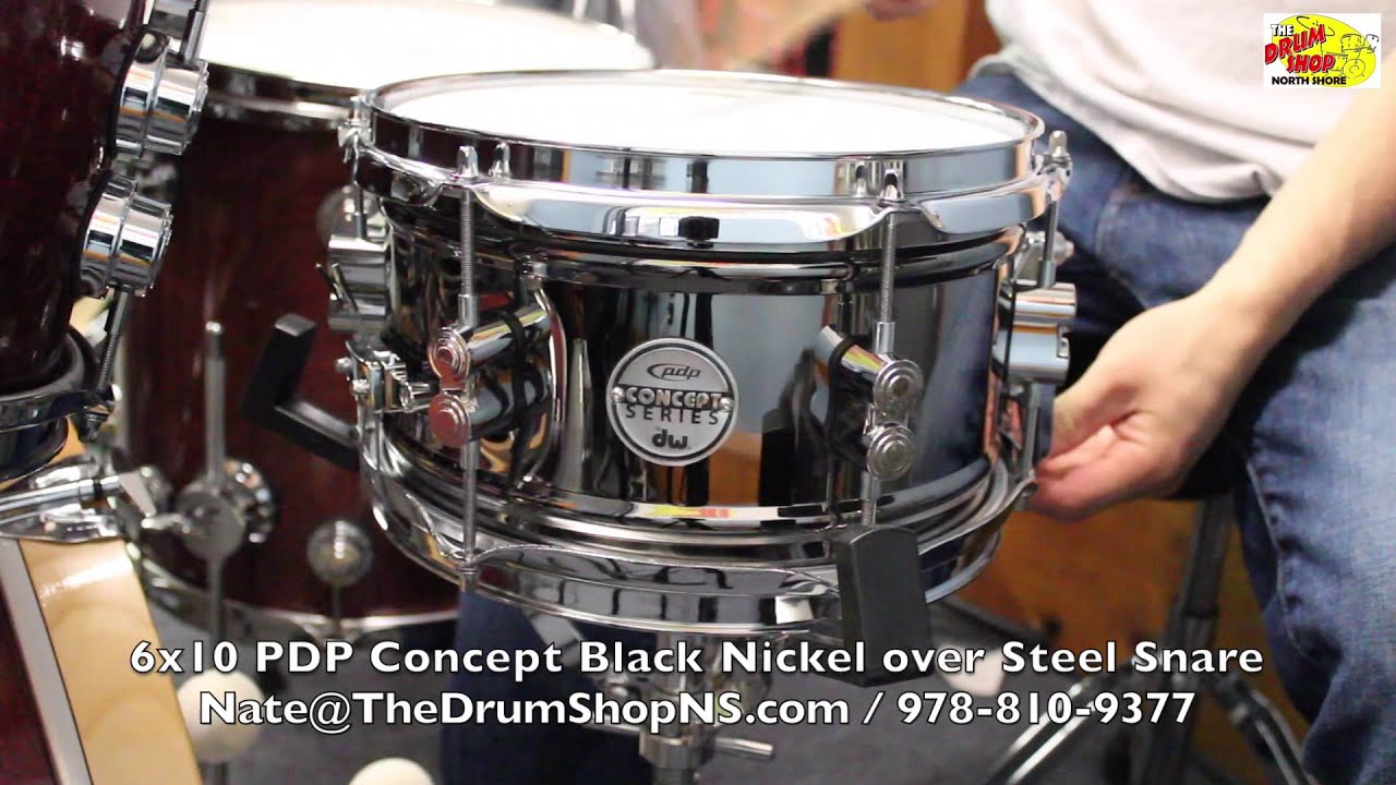 PDP Concept Black Nickel over Steel Snare 6x10 - The Drum Shop North Shore