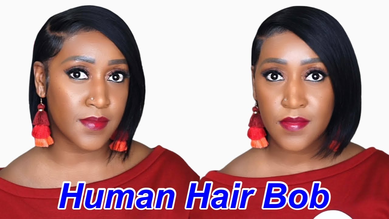 Cute and Simple | 13x4 Straight Human Hair Short Bob Lace Frontal Wig｜Amazon
