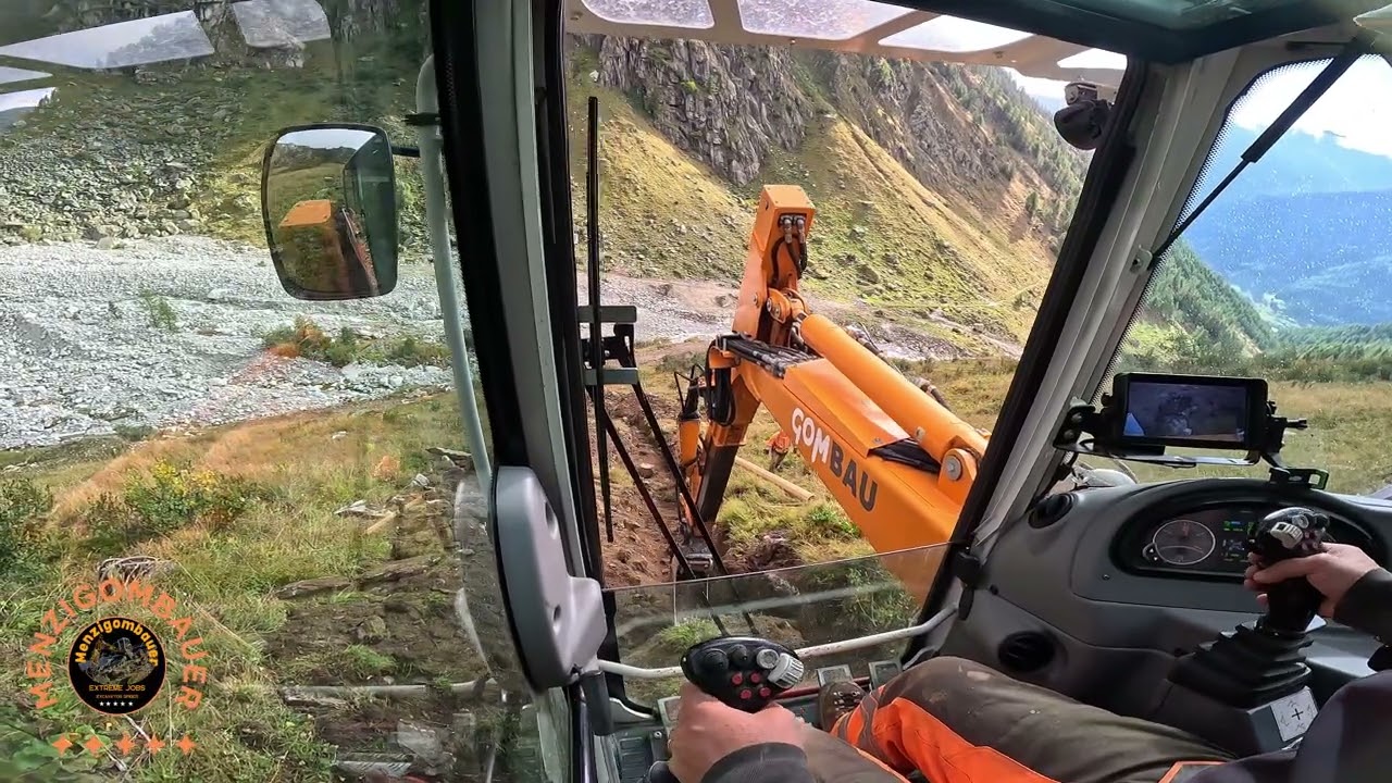 EXTREME STEILHEIT! Menzi Muck erreicht die HALBE STRECKE im Munstigertal!