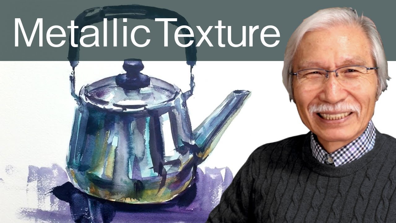 [Eng Sub] How to paint Metallic Texture | Watercolor Techniques & Tips 水彩画の基本〜金属の質感を描くコツ