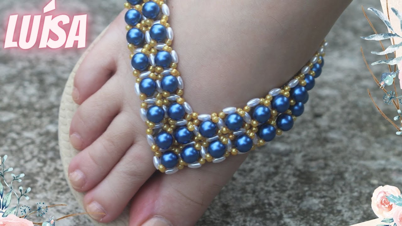 Chinelo decorado: Manta de pérolas (lucro certo💲💲💲)