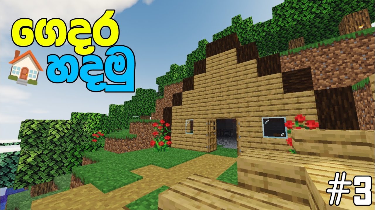 ගෙදර හදමු | Minecraft survival guide sinhala | Minecraft survival guide | house in minecraft sinhala
