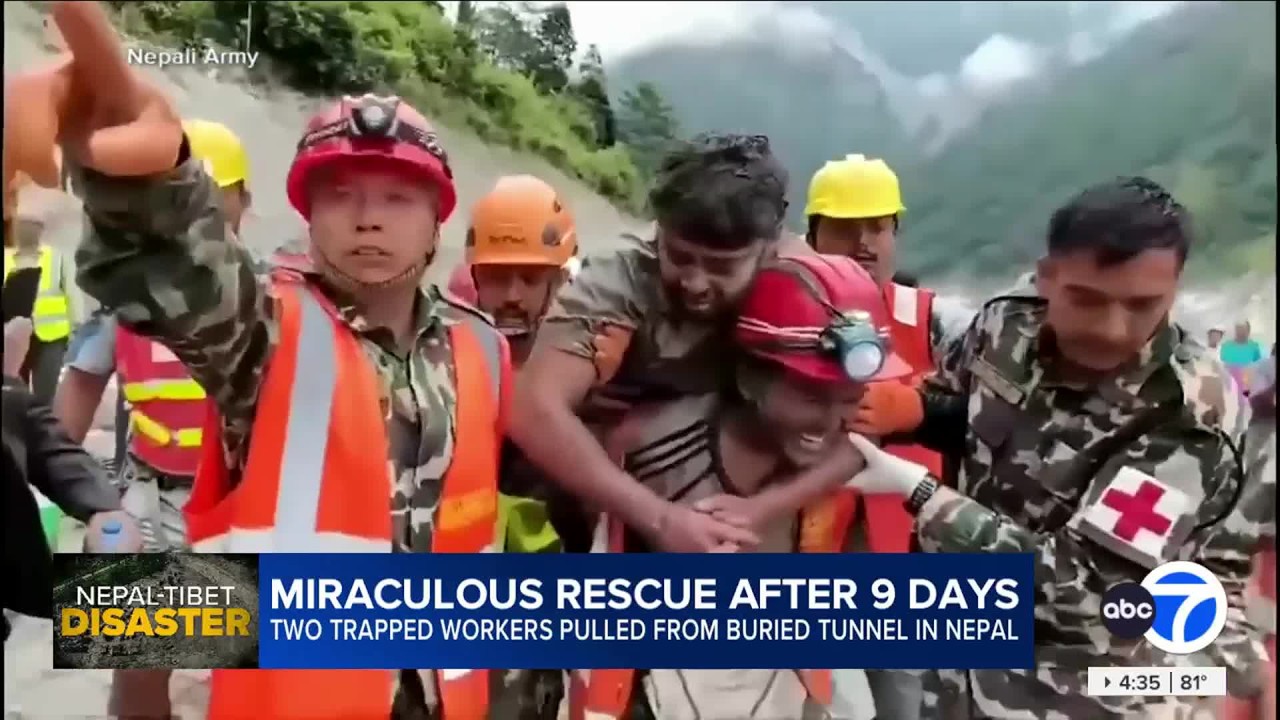 Miraculous rescue in Nepal 9 days after deadly flood