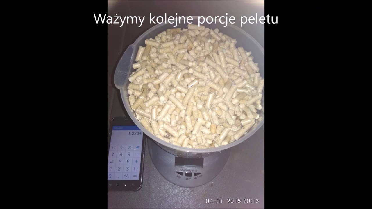 Tekla Draco Bio 5 klasa kocioł, piec na pelet, ze sterownikiem Estyma Igneo Slim - ważanie paliwa
