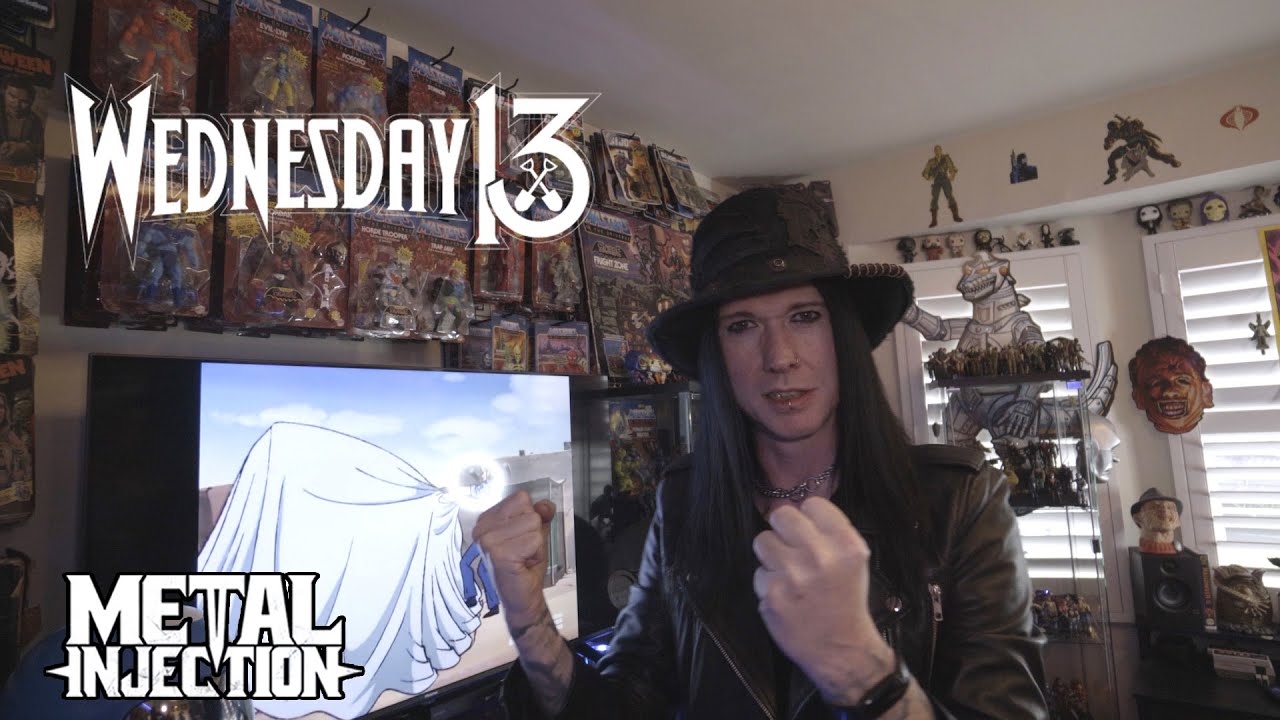 WEDNESDAY 13 Home Walk Through Of His Prized Horror Film Collection | Metal Injection