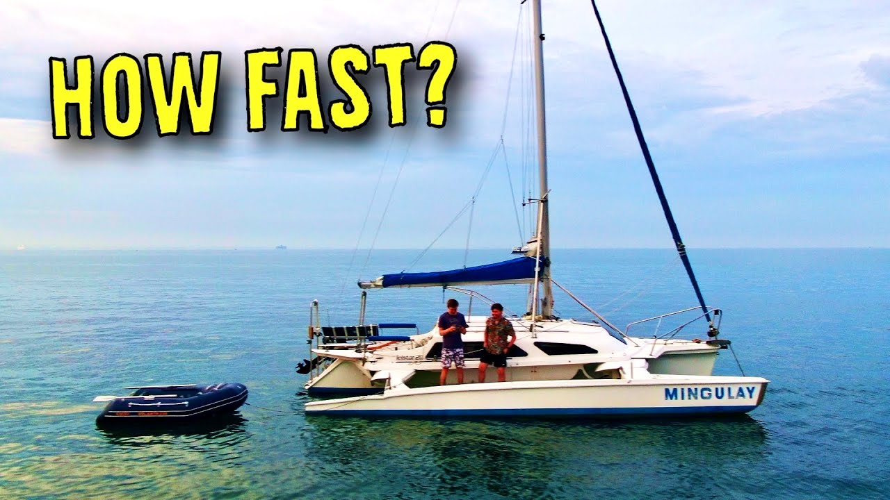 SHAKEDOWN SAIL OF MY NEW FOLDING TRIMARAN (NEW SPINNAKER) | Ep.133