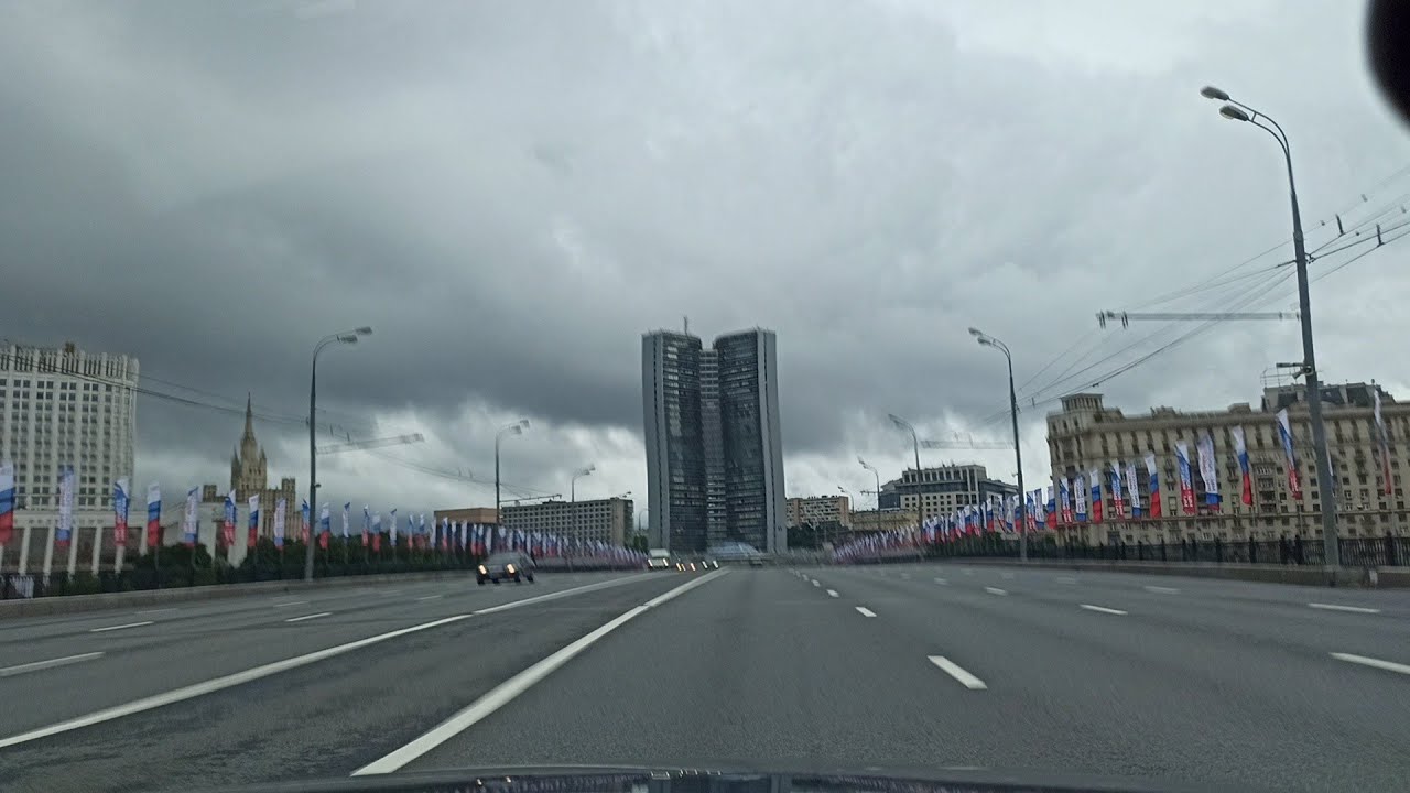 . Москва-МКАД-Парк Победы-Арбат. Поездка на автомобиле. 13 июня 2020 г.
