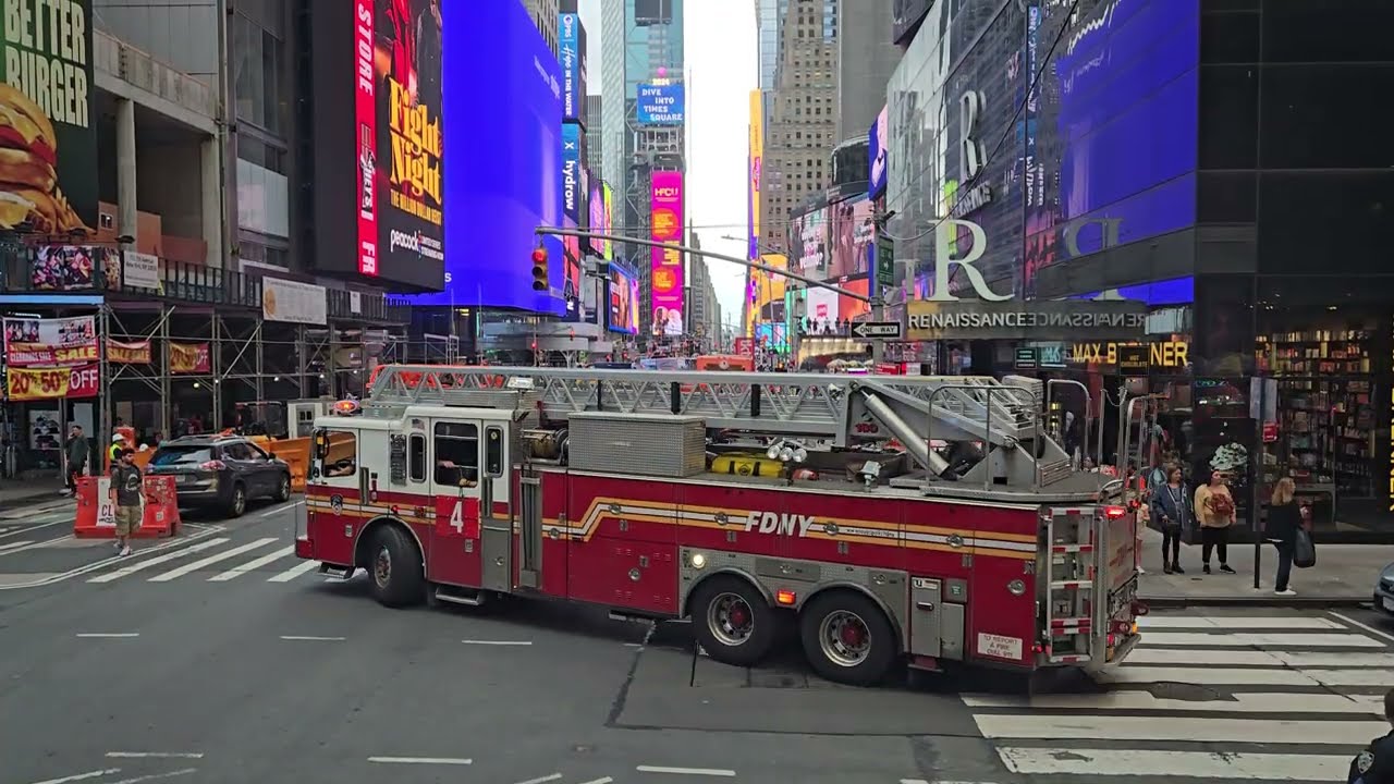 Times Square New York Fire Department Truck